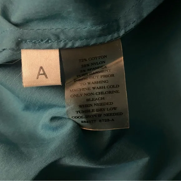 Ann Taylor Turquoise Button-Down Shirt EUC 6 - Picture 6 of 6